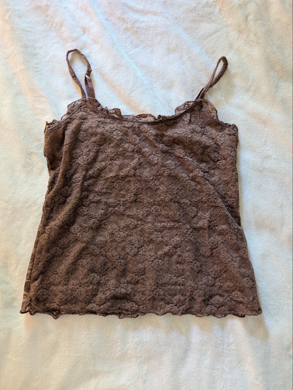 Old Navy Brown Lace Spaghetti Strap Top